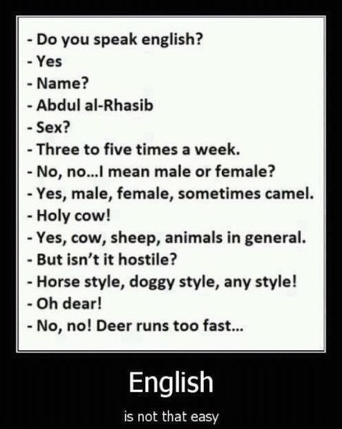 English is Not That Easy. Be Literate!